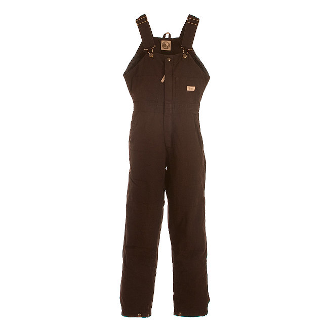 WB515DBNT600 Ladies Washed Insulated Bib Overall, Dark Brown - 4 Extra Large