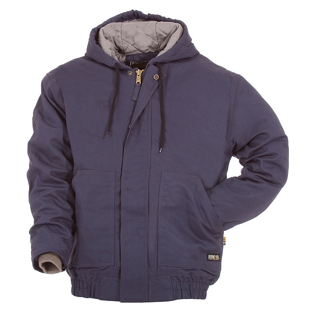 FRHJ01NDR520 Fr Hooded Jacket- Navy - 2 Extra Large