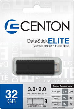Picture of Centon Electronics 59363 DataStick Elite USB 3.0 32GB&#44; Black