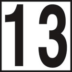 6 in. Non Skid Ceramic Tile 13, 5 in. Size Number
