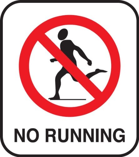 Picture of Inlays V621505 Vinyl Stickon No Running Symbol - 6 in.