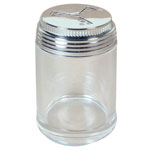 Picture of Frontier Natural Products 219563 3-Way Adjustable Glass Shaker with stainless steel lid 1 cup
