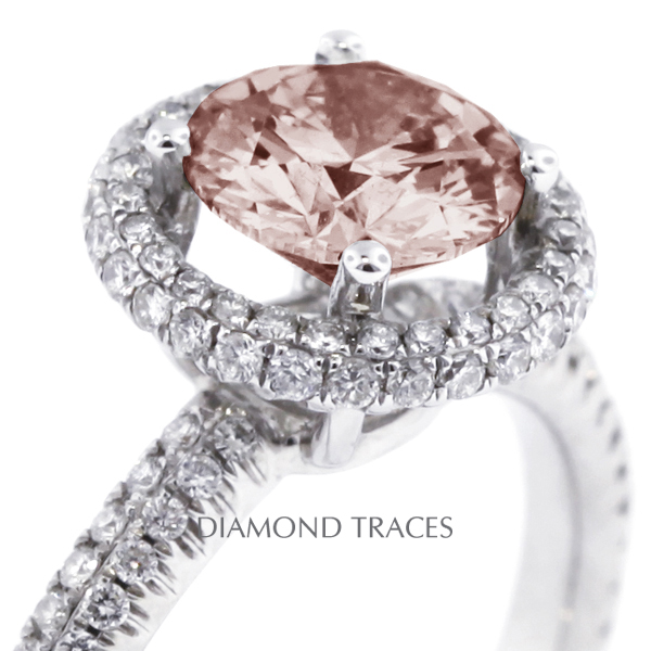 Picture of Diamond Traces D-L3791-1-KR6025_XD75-9775 2.34 Carat Total Natural Diamonds 18K White Gold 4-Prong Setting Accents Engagement Ring