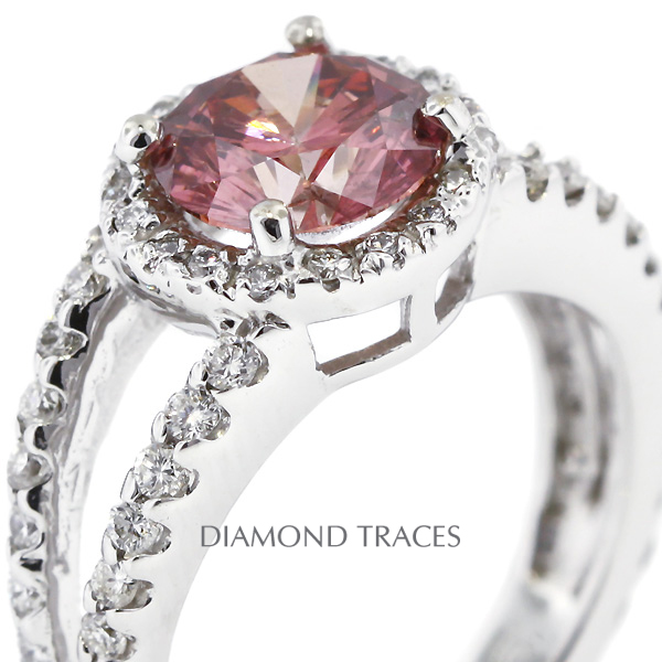 Picture of Diamond Traces D-M7225-ENR7264-8846 2.63 Carat Total Natural Diamonds 14K White Gold 4-Prong Setting Split Shank Engagement Ring