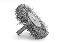 BMC2010 Mandrel Mounted Brush. 2" Diameter, .010CS, .500" Trim, .250" Shank Diameter