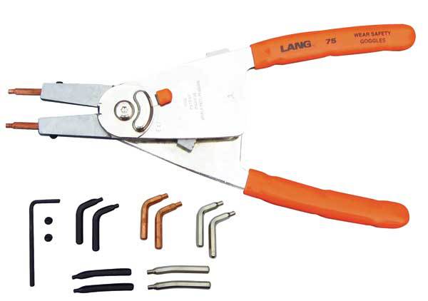 Picture of Lang  LNG-75 Quick Switch Pliers With Automatic Ratchet Lock And Tip Kit
