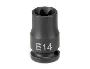 Grey Pneumatic 3/8" Drive E5 External Torx Standard Impact Socket (1105ET)