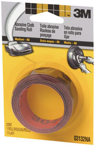 Picture of 3M Company  3M-3132 Cloth Sanding Roll Medium 1 in. X 1 0.5 Yds