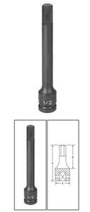 Grey Pneumatic 1/2" Drive x 8mm Hex Driver 6" Length Socket (29086M)