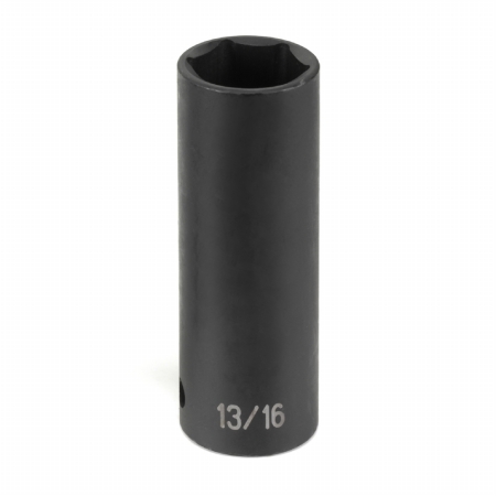 1/2" Drive, 3/4" Size, SAE Socket, 6 Points, 3/4",1/2"D,6pt.,D Tw,Blk