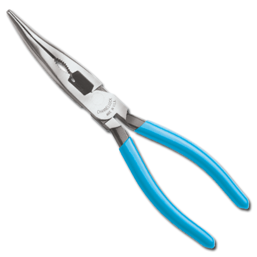 Channellock E388 8" XLT High Leverage Bent Long Nose Pliers