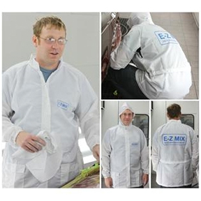 EMX-64446W Lab Coat With Hood  White - Large
