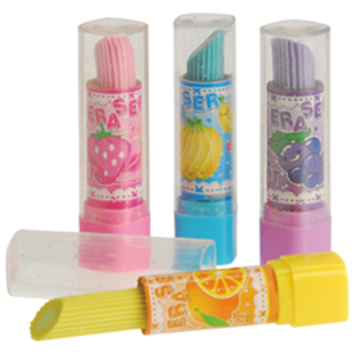 Picture of US Toy 4359 Lipstick Shaped Erasers - Pack of 12