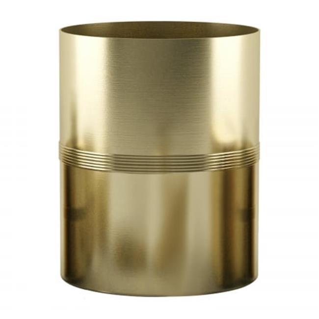 NuSteel JW8H NuSteel Jewel Gold Finish Wastebasket 7.5 Quart