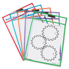 Picture of Learning Resources LRNLER0477 Write-And-Wipe Pockets- 5 Per Set