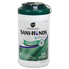 Sani-Hands Instant Hand Sanitizing Wipes- 300 Per Count -  Nice Pak Commercial, NI464377