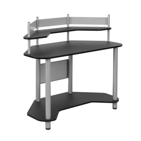 Picture of StudioDesigns 55123 Study Corner Desk - Silver & Black