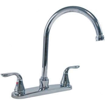 Picture of Aqua Plumb HBCL1558030 2 Hand Chromeplate Goosink Faucet