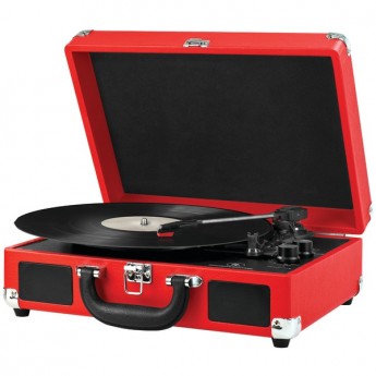Picture of Innovative Technology INNOITVS550BTR Bluetooth Suitcase Turntable&#44; Red & Black