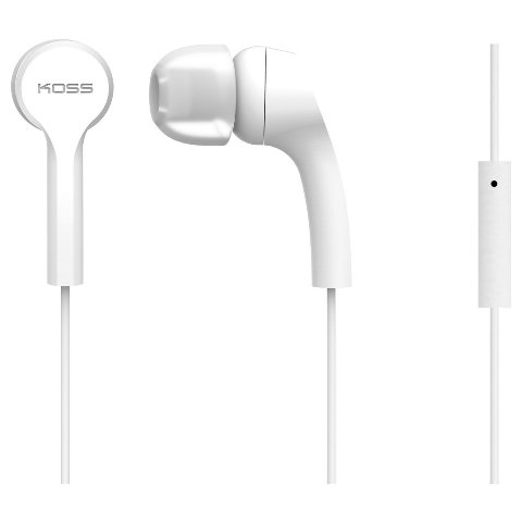 Picture of Koss KSSKEB9IW Keb9I Noise-Isolating Earbuds With Microphone - White