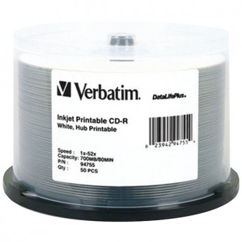 Picture of Verbatim VTM94755 700MB 52x CD-Rs 50 Count DataLifePlus