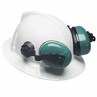 Soprano Hard Hat Mounted Ear Muffs, 25 dB NRR, Passive, Electrically Insulated, Green