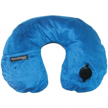 Travel Smart CNRTS44NVY EZ Inflate Fleece Neck Rest - Navy