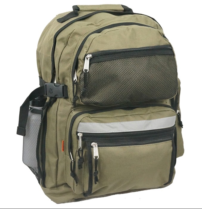 LM134-OLIVE GRN Polyester Backpack 19 x 13 x 8 in.