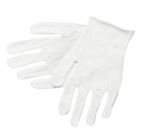 Mens Cotton Inspector Gloves Reversible - 9 in.