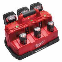 M18 And M12 Rapid Charge Station, Lithium-Ion, 120 Volt, Red-Black