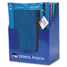 Picture of Charles Leonard LEO76350ST 2-Pocket Mesh Pencil Pouches- 24 Per Display