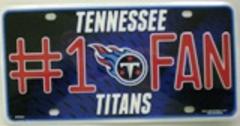 No.1 Fan Metal Tag - Tennessee Titans