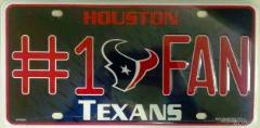 No.1 Fan Metal Tag - Houston Texans