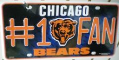 No.1 Fan Metal Tag - Chicago Bears