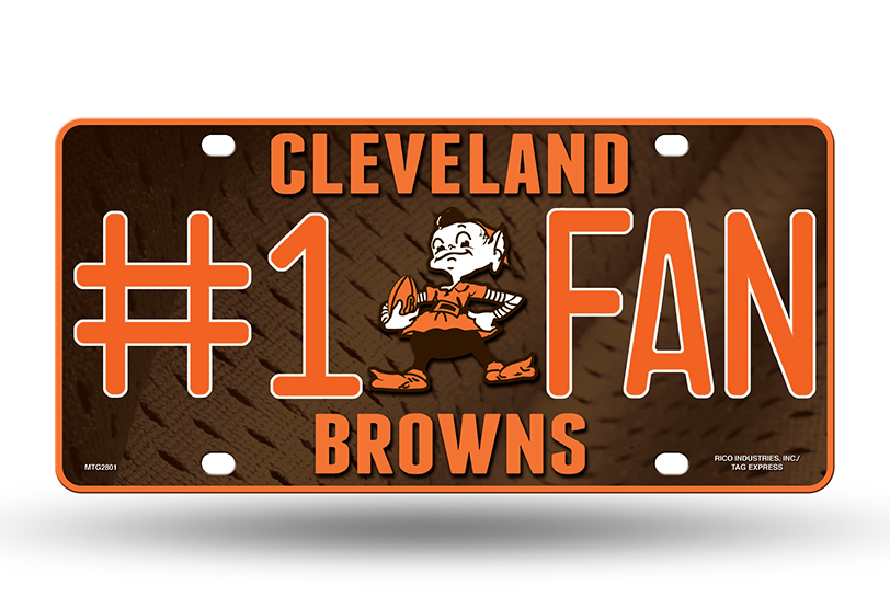 No.1 Fan Metal Tag - Cleveland Browns