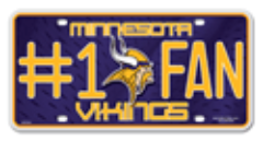 No.1 Fan Metal Tag - Minnesota Vikings