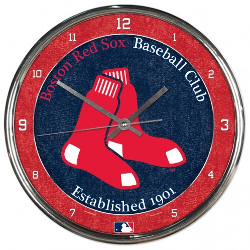 2793212 Clock - 12 in. Round - Boston Red Sox