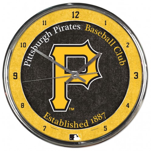Picture of Wincraft 2794912 Clock - 12 in. Round - Pittsburgh Pirates