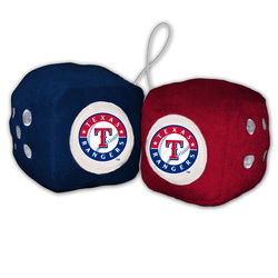 Picture of Fremont Die Consumer Products F68013 Fuzzy Dice - Texas Rangers
