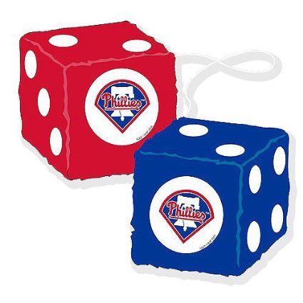 Picture of Fremont Die Consumer Products F68022 Fuzzy Dice - Philadelphia Phillies