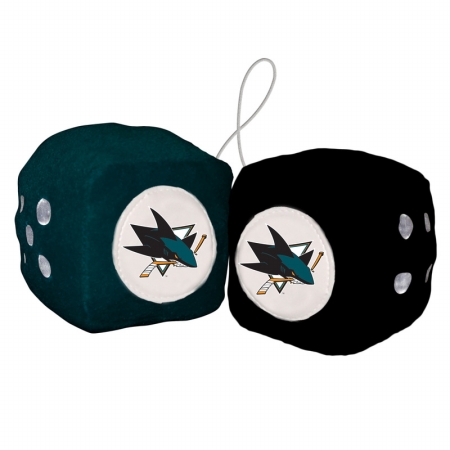 Picture of Fremont Die Consumer Products F88025 Fuzzy Dice - San Jose Sharks