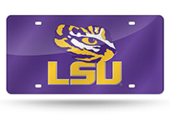 Picture of Rico Industries LZC170102 Laser Cut Auto Tag - Louisiana State - LSU