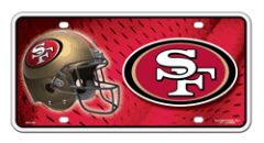 Picture of Rico Industries MTG1901 Metal Auto Tag - San Francisco 49ers