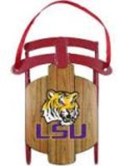Metal Sled Ornament - Louisiana State - LSU