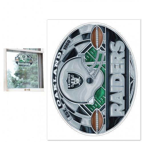 Stained Glass Decal - Oakland Raiders
