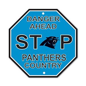 Picture of Fremont Die Consumer Products F90528 Styrene Stop Sign - Carolina Panthers