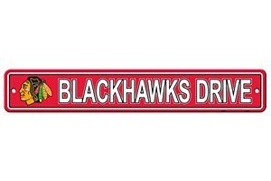 Picture of Fremont Die Consumer Products F80314 Styrene Street Sign - Chicago Blackhawks