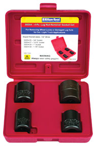 Ken-Tool 4 Pc. Lug Nut Remover Impact Socket Set (30254)