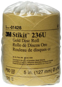 Picture of 3M Company  3M-1428 Stikit Gold Disc Roll  P80 grit - 5 in.