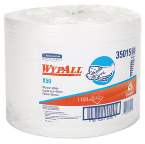 WypAll GeneralClean X50 Cleaning Cloths, Jumbo Roll, Extended Use, White, 1,100 Sheets (35015)